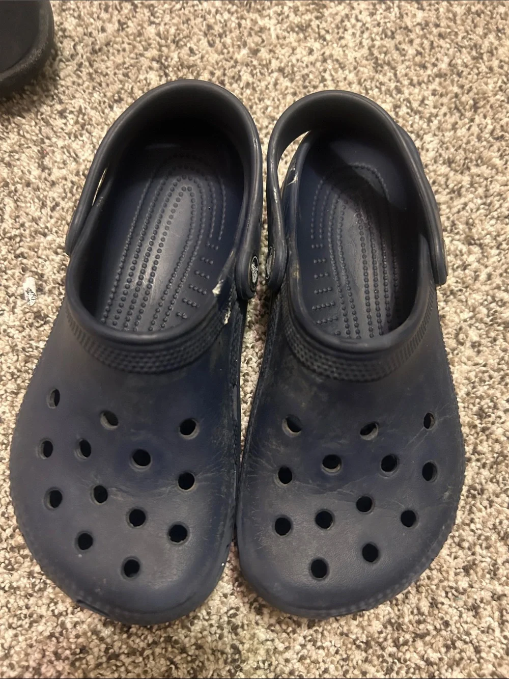 CROCS Kids Navy Blue Classic Clog Sandals